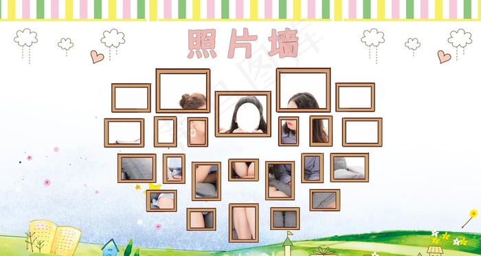 照片墙图片psd模版下载