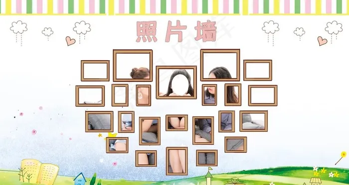 照片墙图片psd模版下载