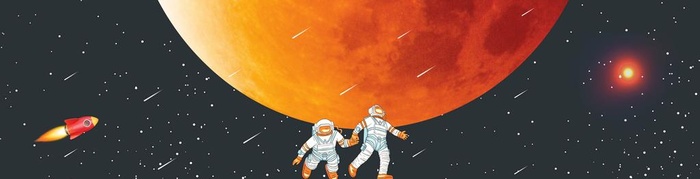 儿童房宇航员太空装饰画图片