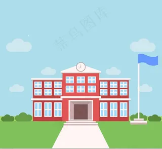 卡通学校图片