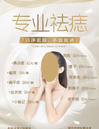 祛痣美容海报图片