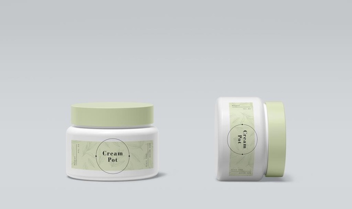 化妆品展示效果图样机图片