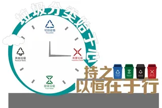 户外垃圾分类小品图片
