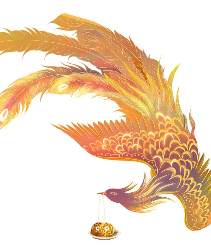 中秋节凤凰月饼图片(2000x2401)psd模版下载
