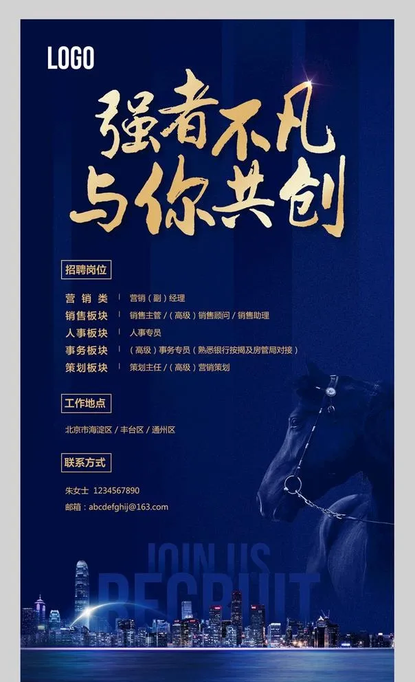 招聘微海报图片(1080x1920)psd模版下载