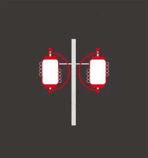 道旗路灯杆图片