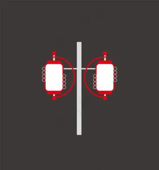 道旗路灯杆图片