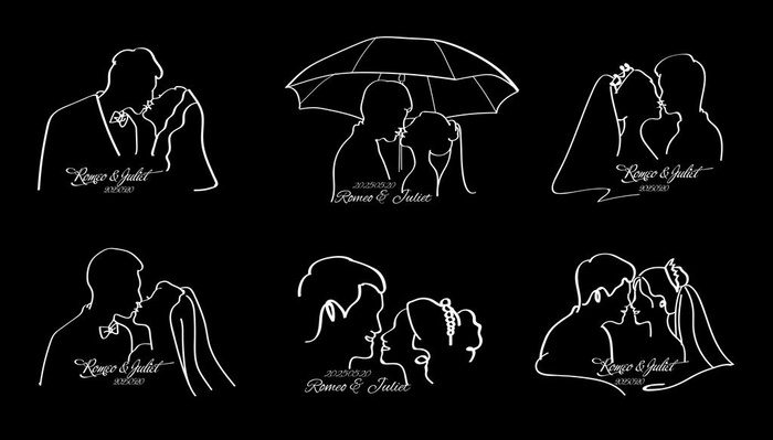 婚礼头像logo图片(2756x1654)psd模版下载