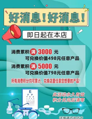 眼镜店海报图片