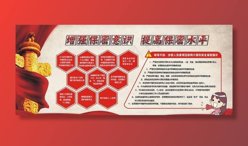 增强保密意识展板图片