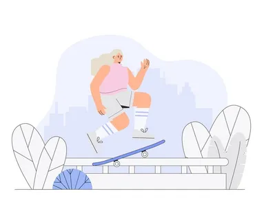 扁平风抽象人物插画图片