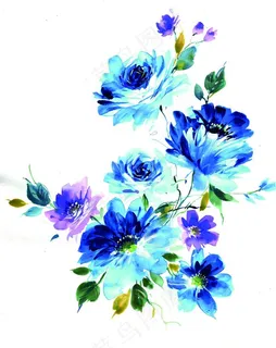 水彩花图片