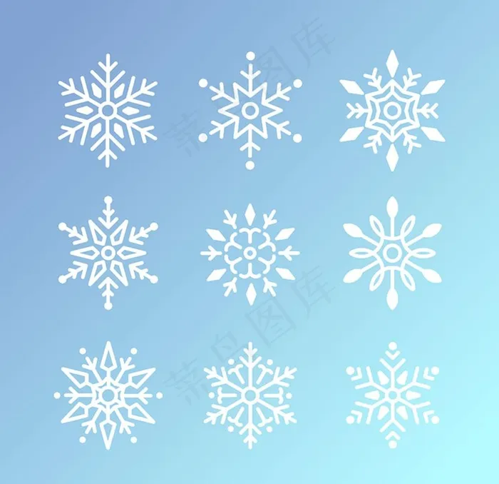 雪花图片ai矢量模版下载