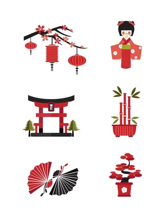 日本元素装饰设计元素图片