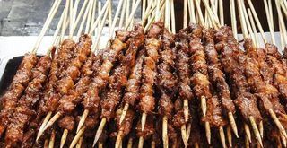 烤串特写图片