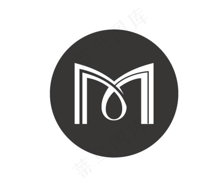 M 标志图片ai矢量模版下载