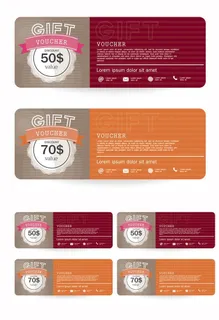 代金券矢量图片