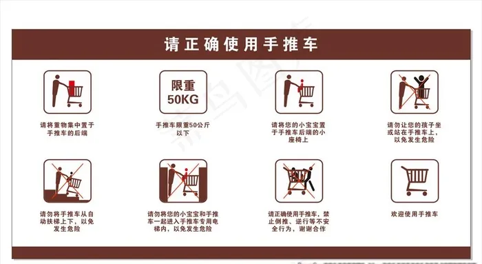 手推车使用须知图片cdr矢量模版下载