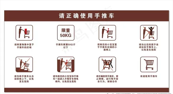 手推车使用须知图片