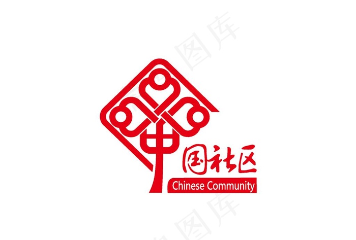 中国社区图片ai矢量模版下载