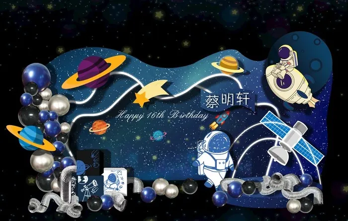 星空主题16岁派对 成人礼图片psd模版下载