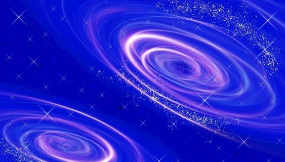 蓝色星空漩涡背景图片