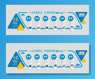 时尚大气企业文化墙设计图片