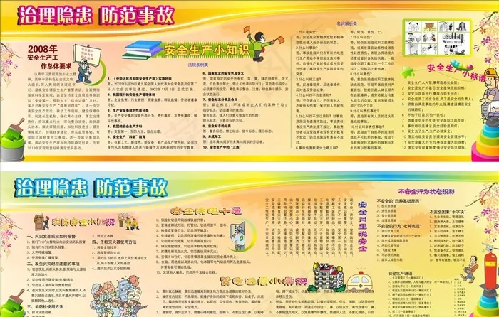 安全生产 防范展板图片cdr矢量模版下载