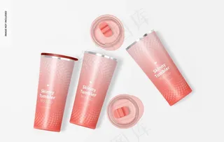 草莓果汁饮料杯子样机图片