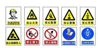 工地警示牌图片