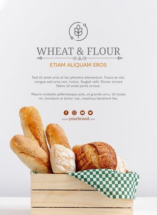 法式面包海报图片