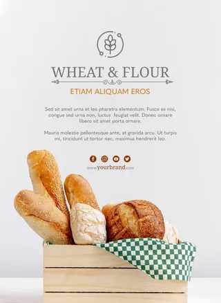 法式面包海报图片