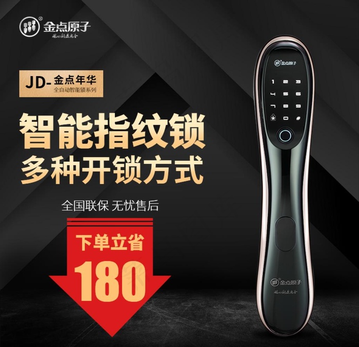 智能锁主图图片(800x800)psd模版下载