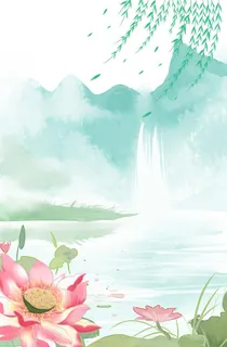 夏日荷花背景图片 夏日荷花背景图片