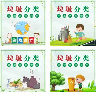 垃圾分类 海报展板图片