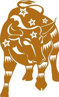 牛年烫金剪纸牛装饰图案图片