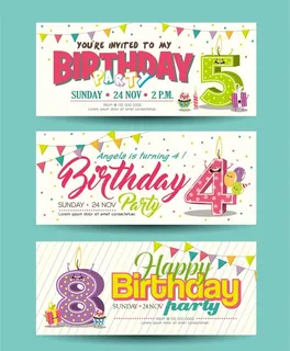 数字生日贺卡图片