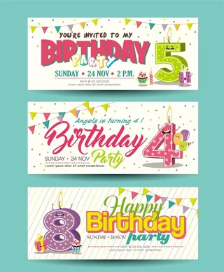 数字生日贺卡图片