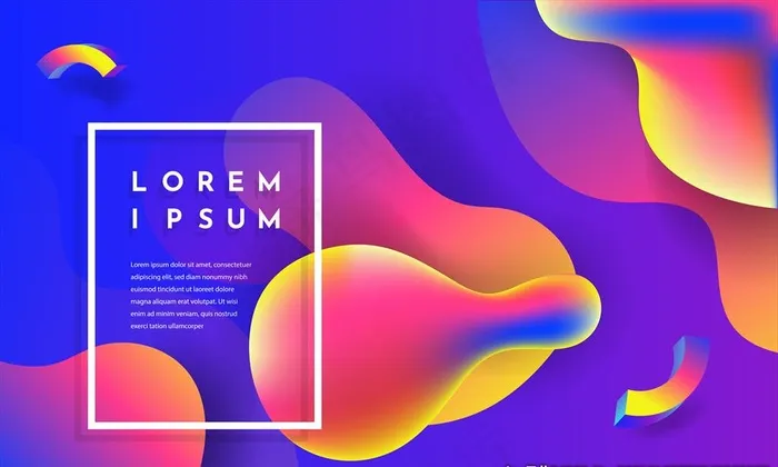 彩色流体底纹图片eps,ai矢量模版下载
