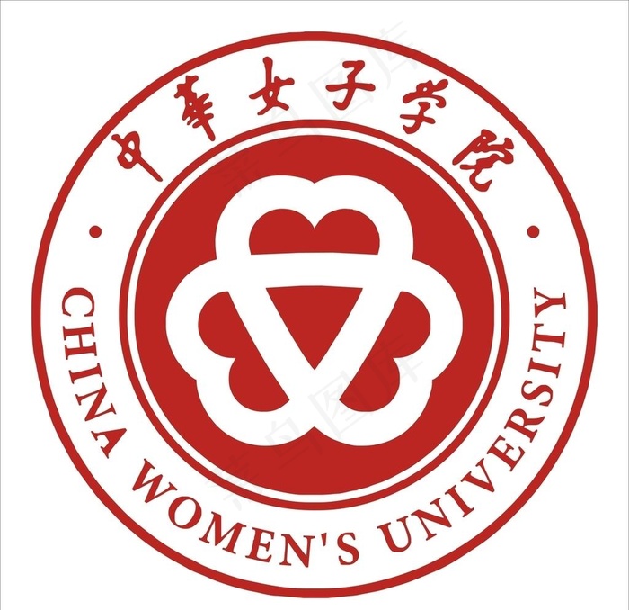 中华女子学院LOGO图片cdr矢量模版下载