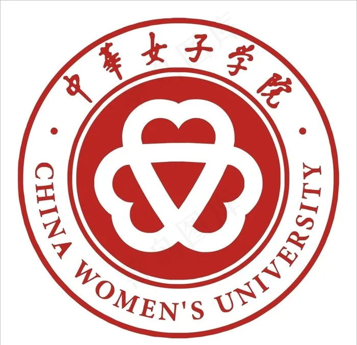 中华女子学院LOGO图片cdr矢量模版下载