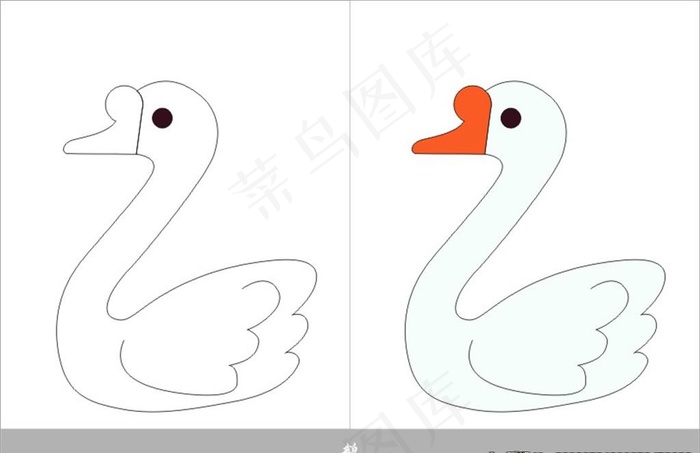 大白鹅图片cdr矢量模版下载