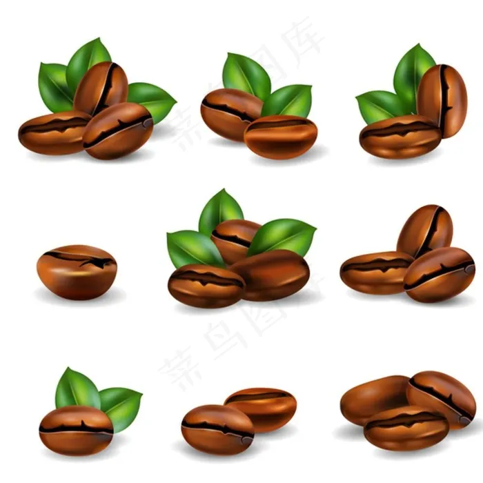 咖啡豆图片eps,ai矢量模版下载