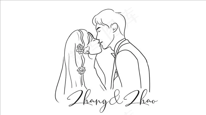 婚礼人头像LOGO图片