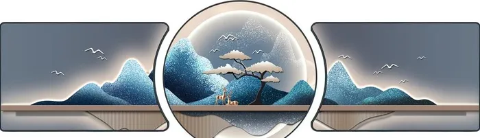 抽象山水图片(12992x4134)