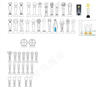 水晶奖杯图片