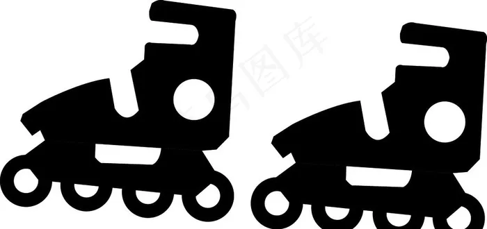 轮滑鞋图片ai矢量模版下载