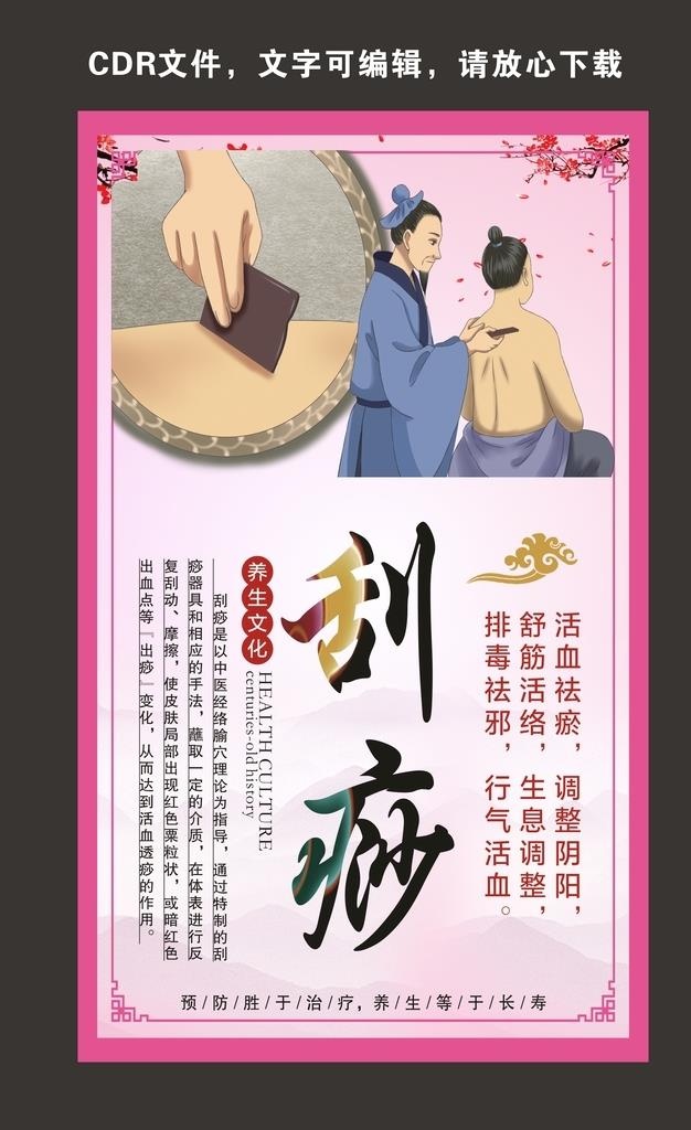 中医养生 刮痧图片