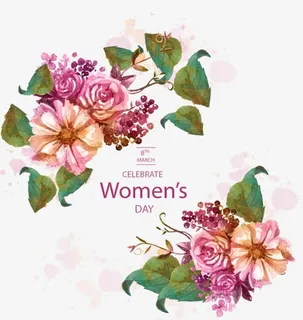 三八节牡丹玫瑰装饰图片