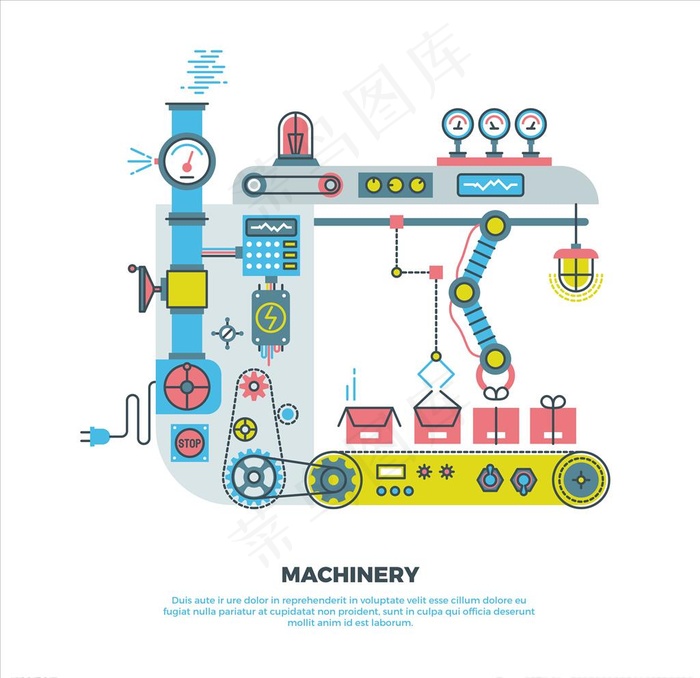 机械运作图片ai矢量模版下载